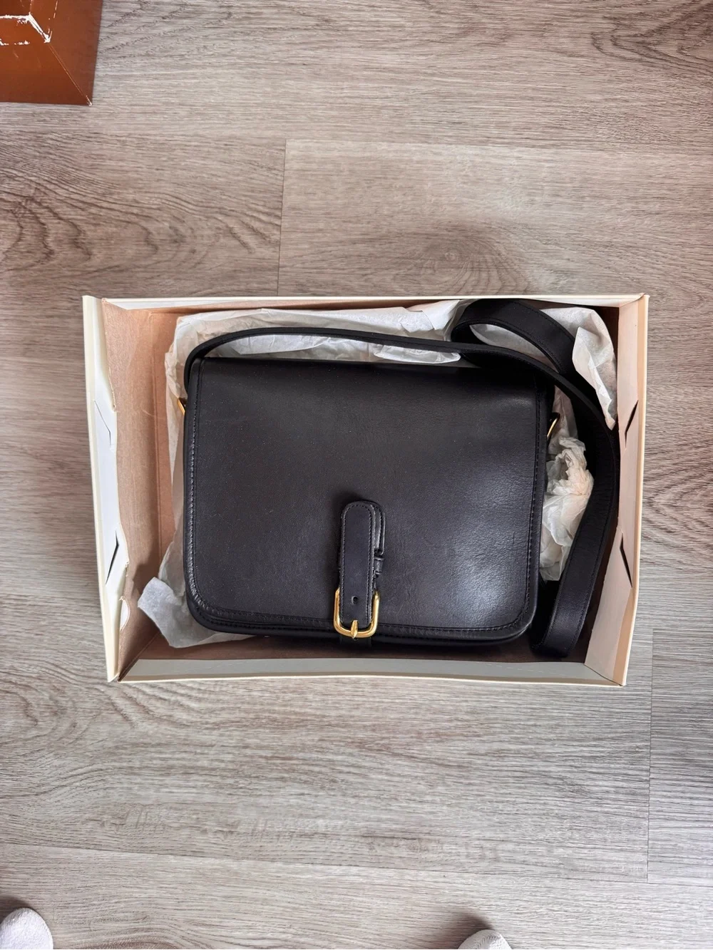 Coach structured leather